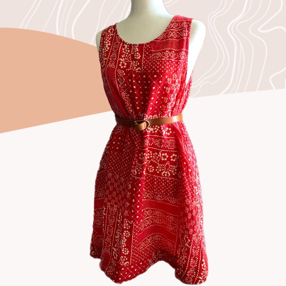 Rachel Zoe 100% Linen Bandana Dress